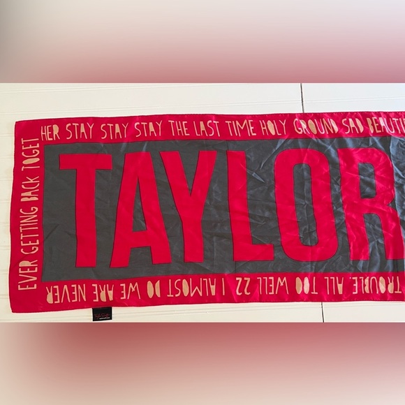 Taylor Swift Red Era Scarf Flag Banner - Picture 1 of 4